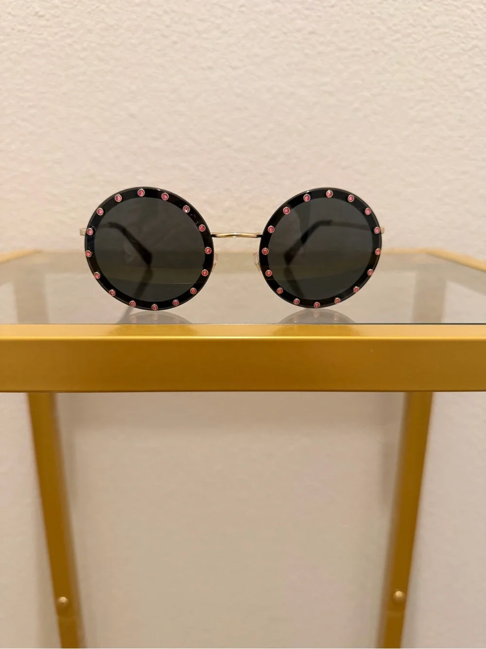Valentino VA 2010 B 300387 Light Gold Round Sunglasses